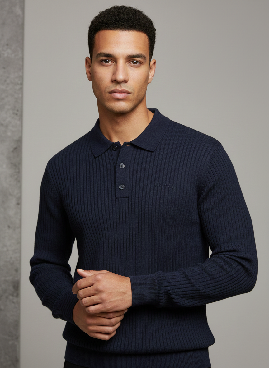 Loro Piana Polo Sweater Navy