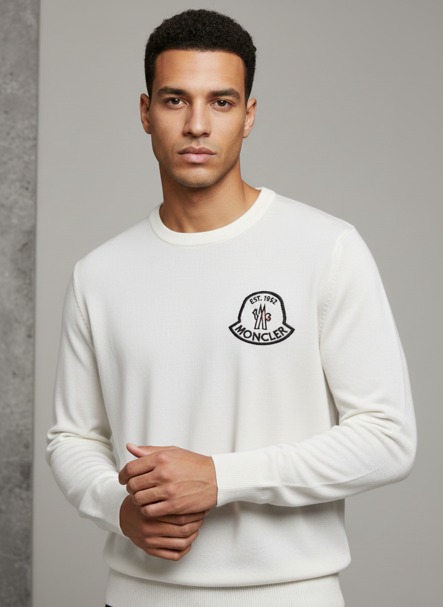 Moncler Wool Sweater White