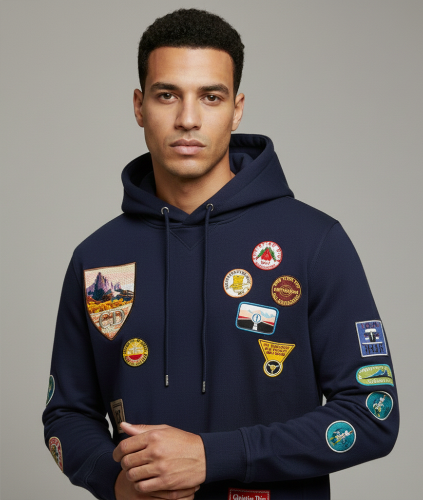 Christian Dior Patch Embroidered Hoodie