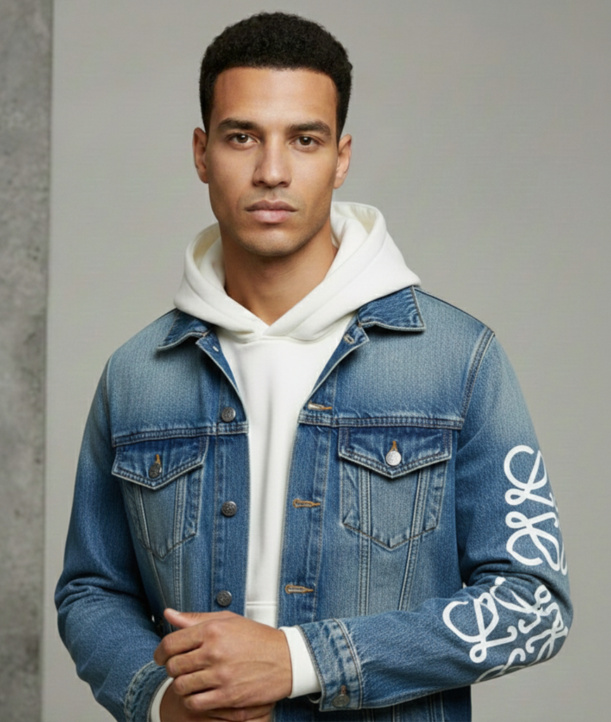 LOEWE Embroidered Logo denim jacket