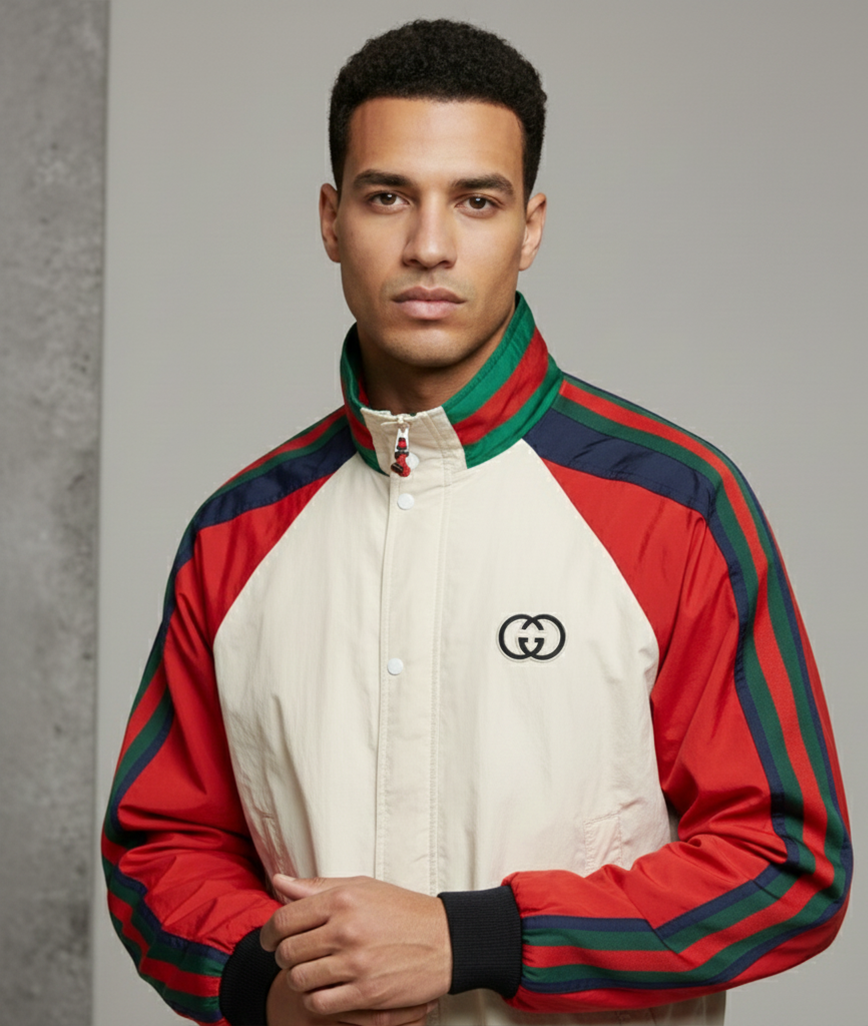 Gucci Web-Stripe Windbreaker Jacket