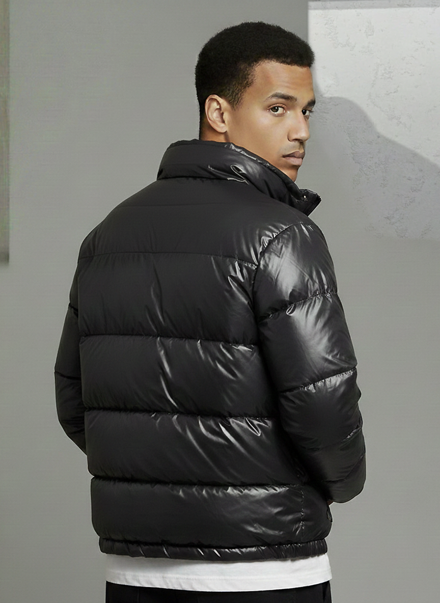 Armani Exchange Shiny Black Puffer Jacket