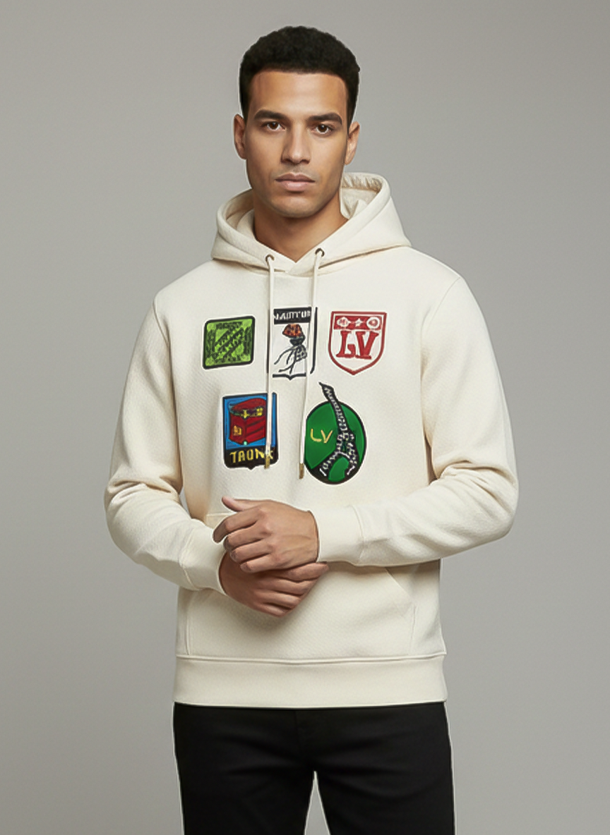 Louis Vuitton Hoodie with Embroidered Patches