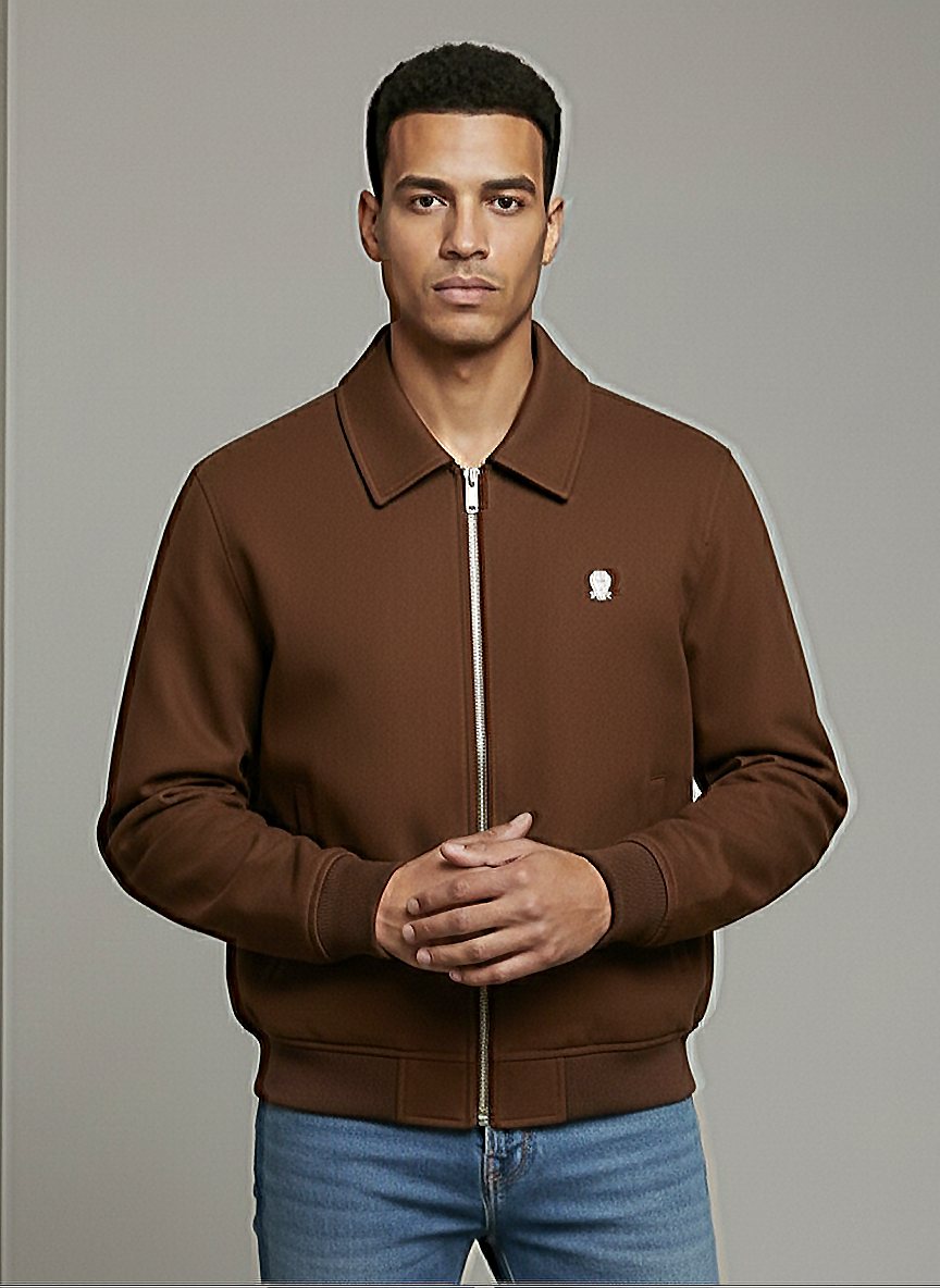 Brunello Cucinelli Wool Zip Jacket Brown