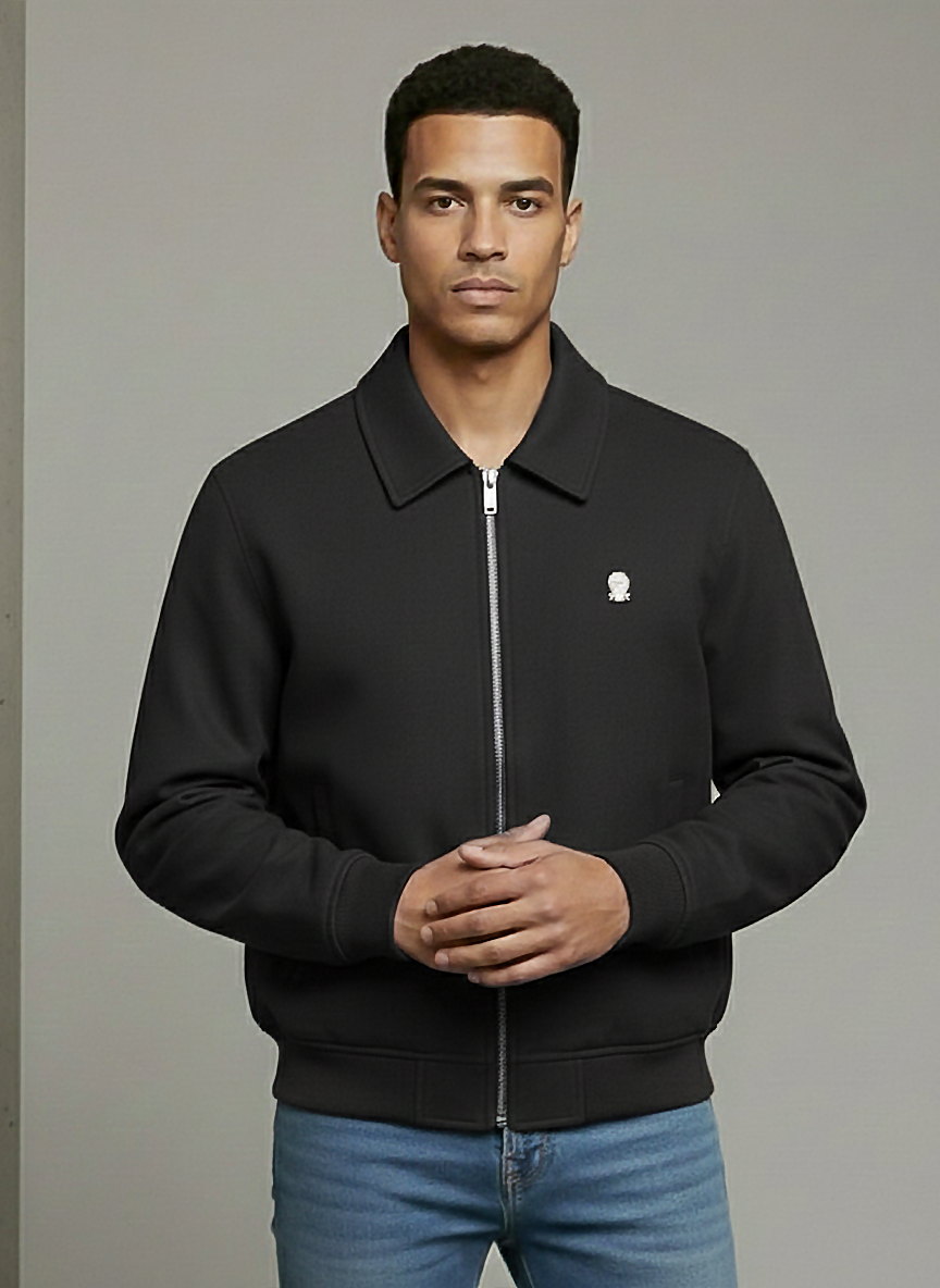 Brunello Cucinelli Black Wool Zip Jacket Black