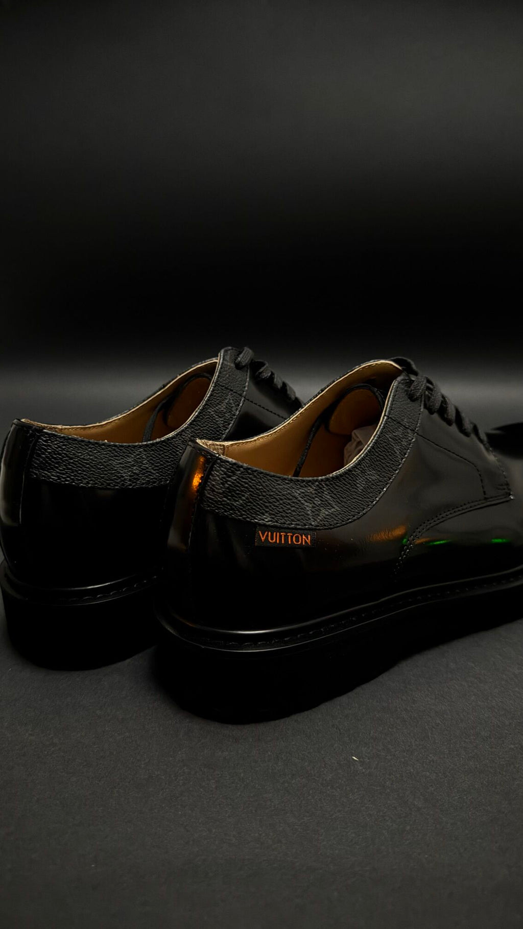 Louis Vuitton Monogram Collar Derby Shoes