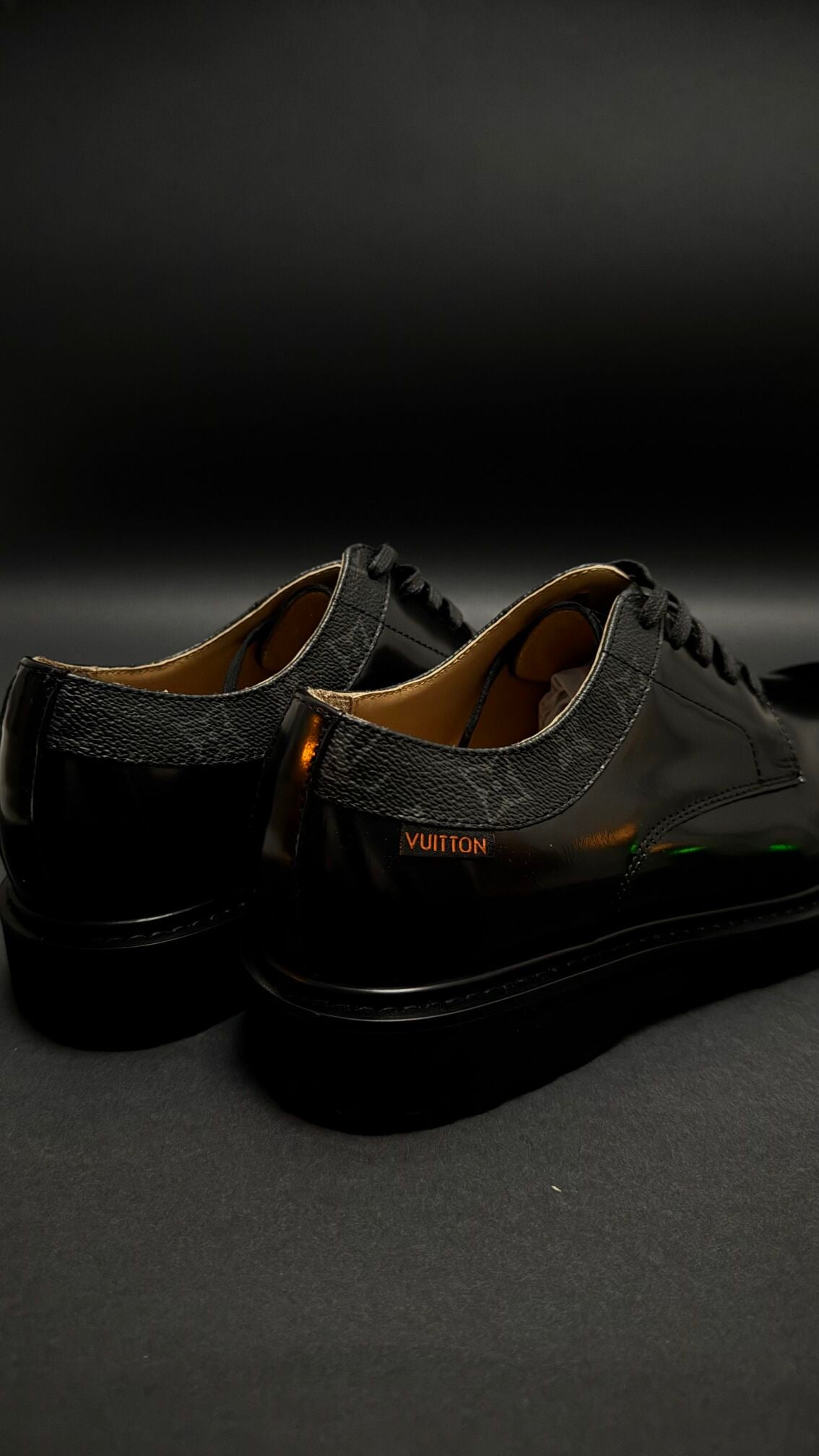 Louis Vuitton Monogram Collar Derby Shoes