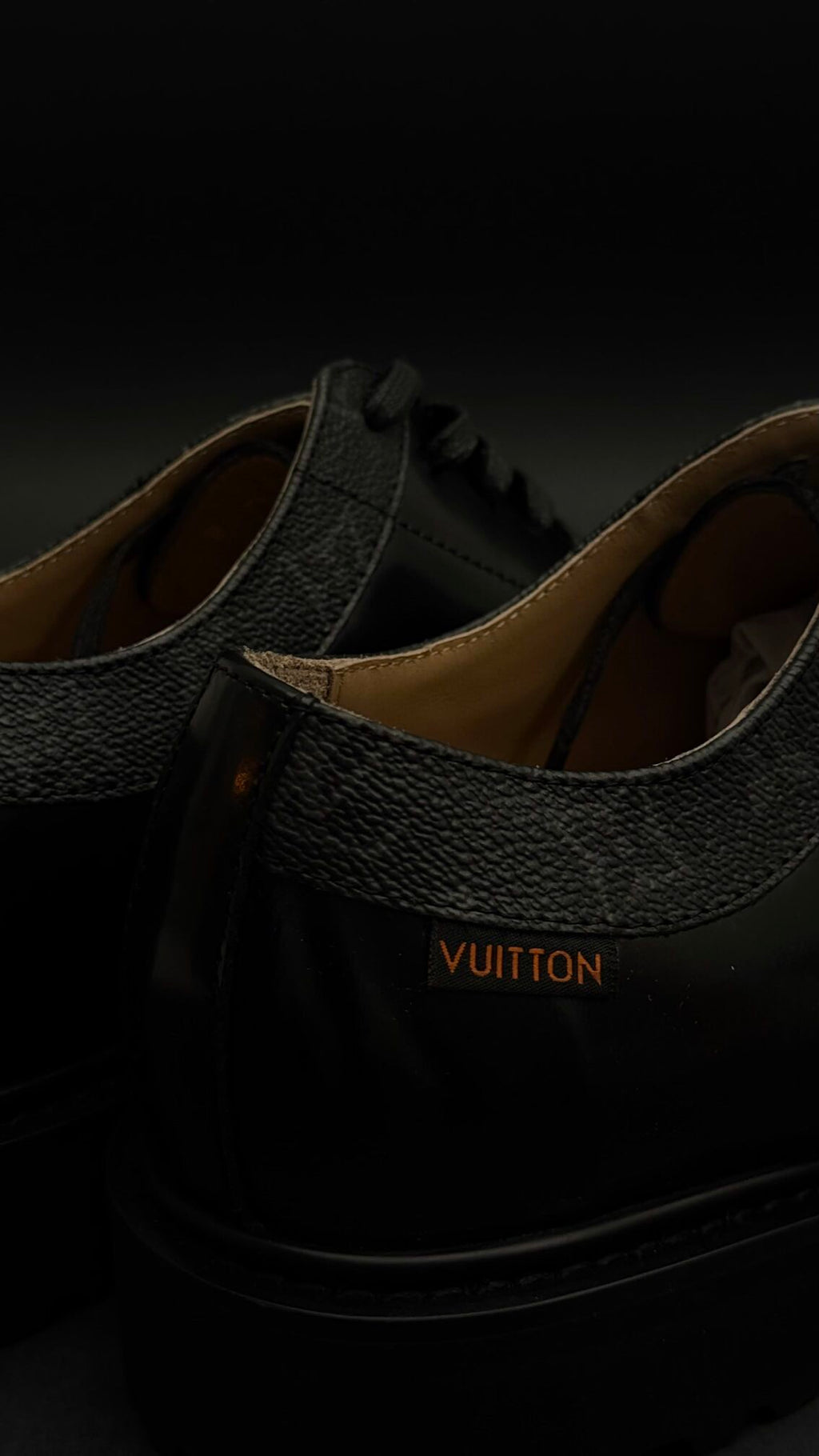 Louis Vuitton Monogram Collar Derby Shoes
