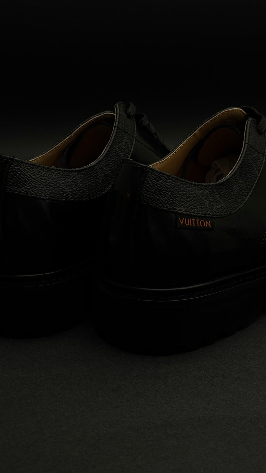 Louis Vuitton Monogram Collar Derby Shoes