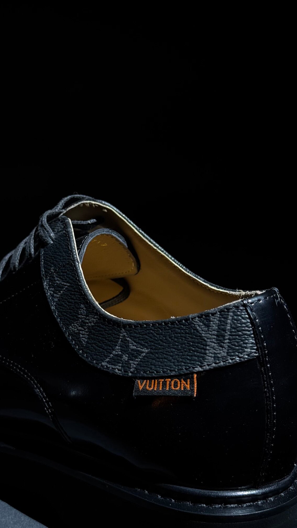 Louis Vuitton Monogram Collar Derby Shoes