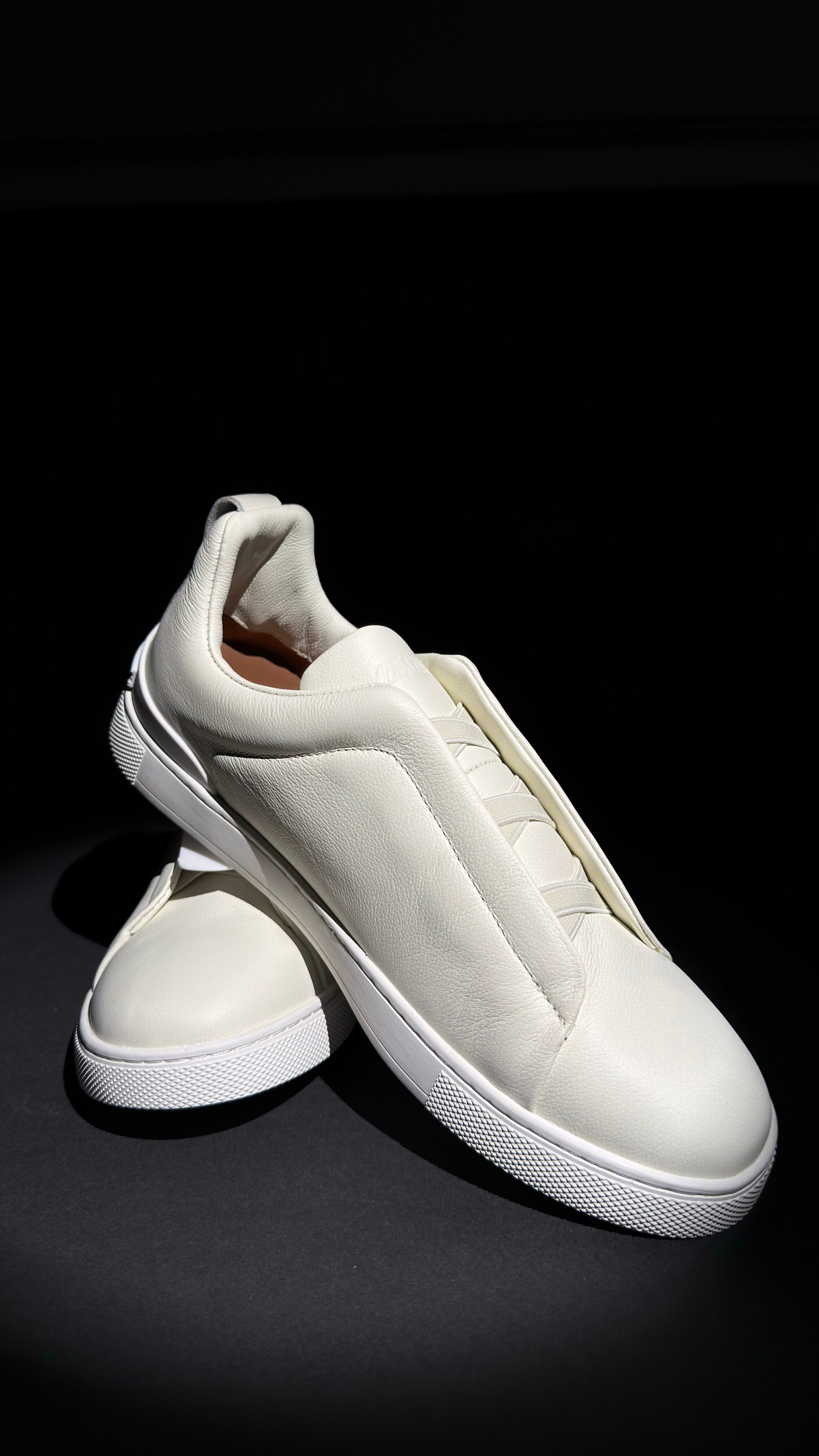 Zegna Triple Stitch Sneakers White