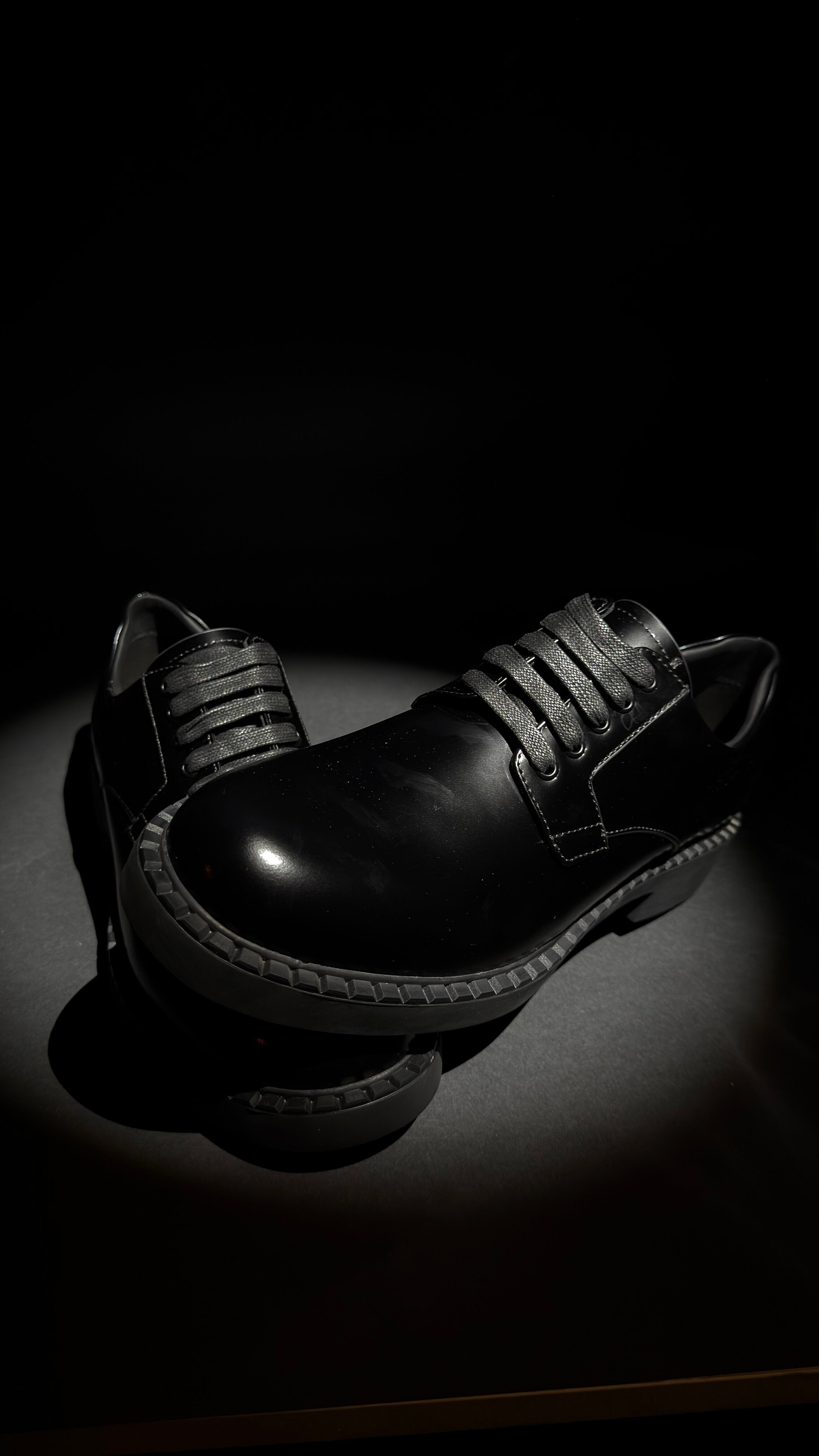 Prada Monolith Derby Shoes – Black Brushed Leather