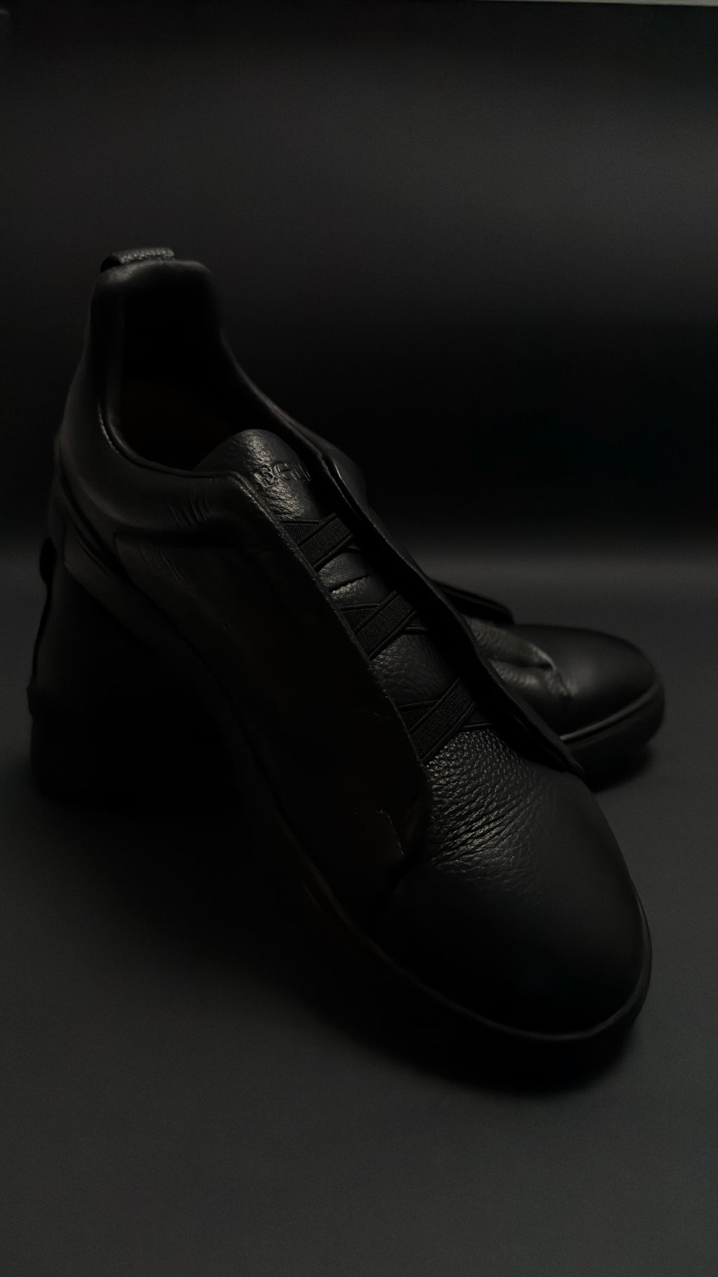 Zegna Triple Stitch Sneakers Black