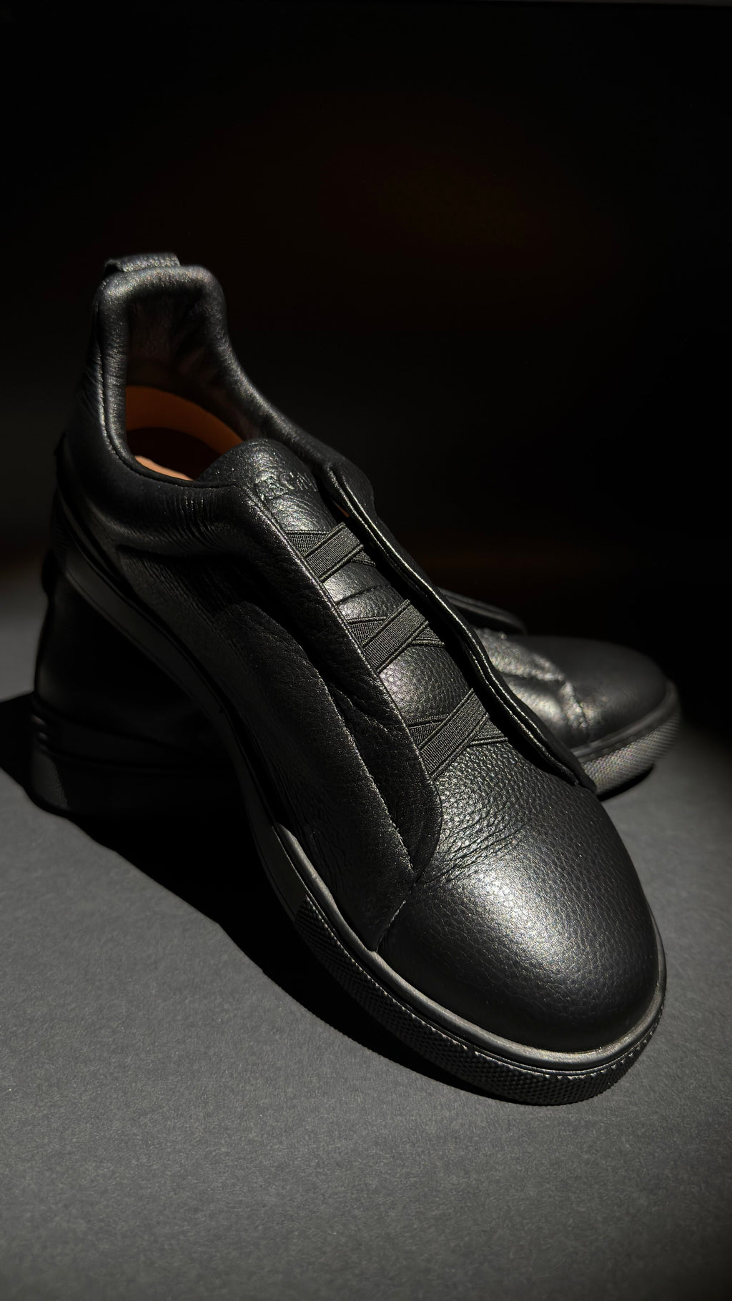 Zegna Triple Stitch Sneakers Black