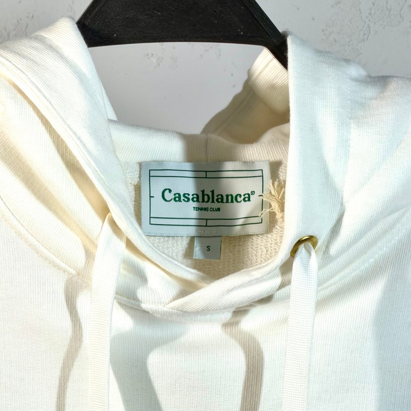 Casablanca Embroidered Logo Hoodie – White