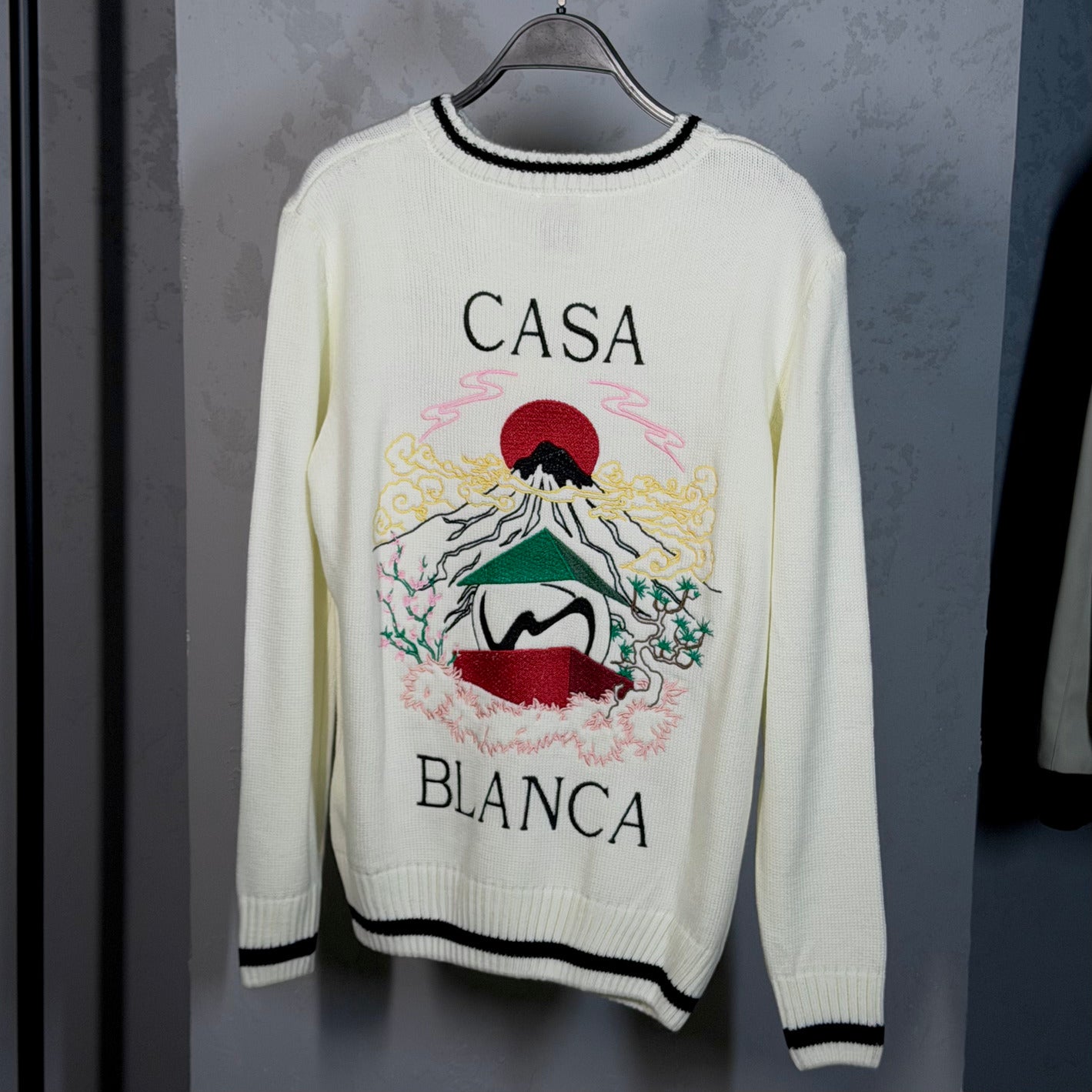 Casa Blanca Embroidered Sweater White