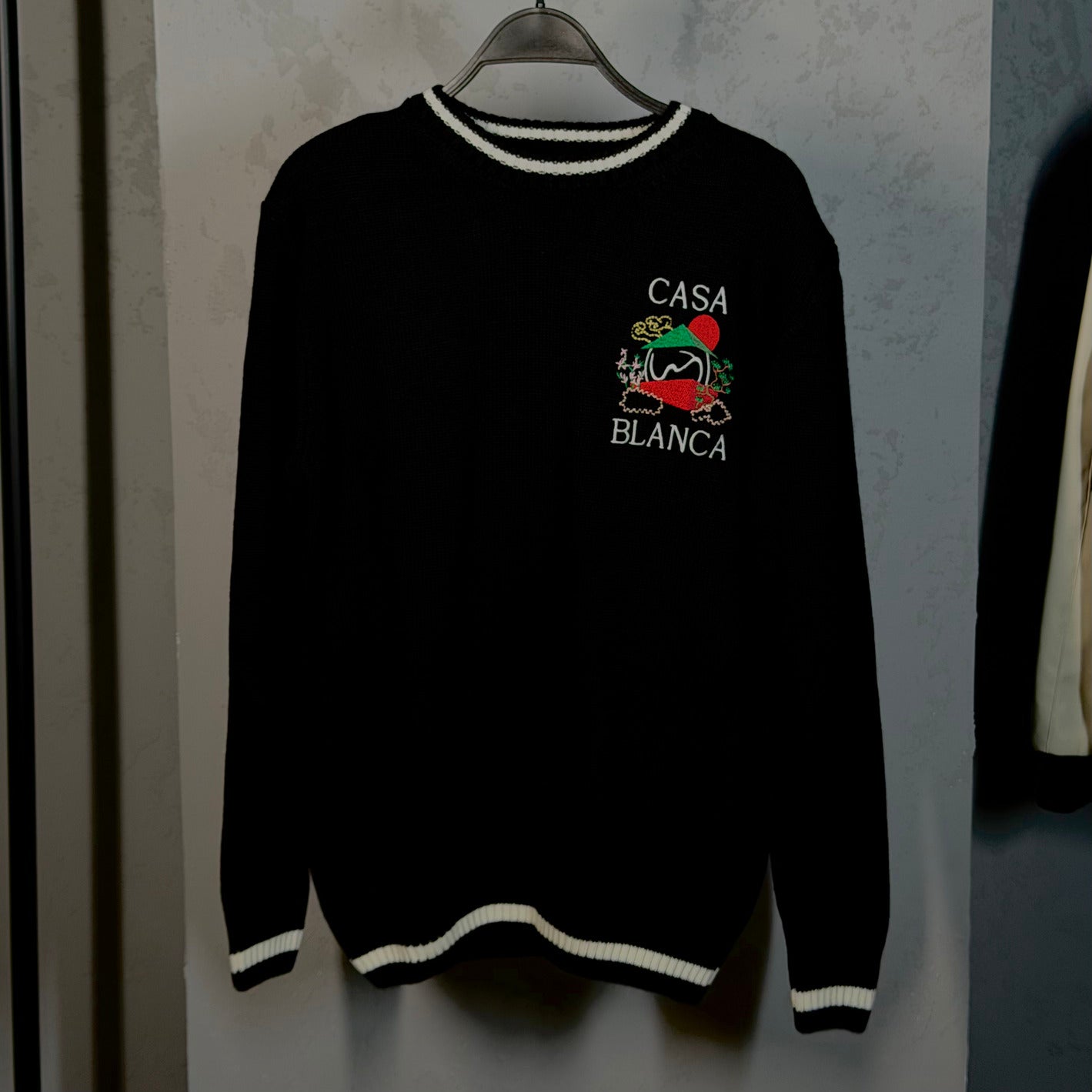 Casa Blanca Embroidered Sweater Black