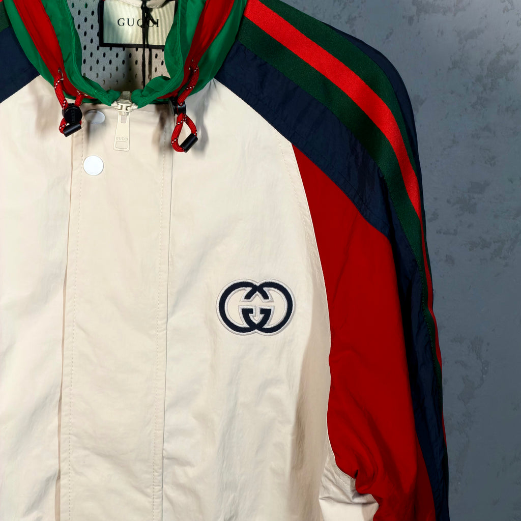 Gucci Web-Stripe Windbreaker Jacket