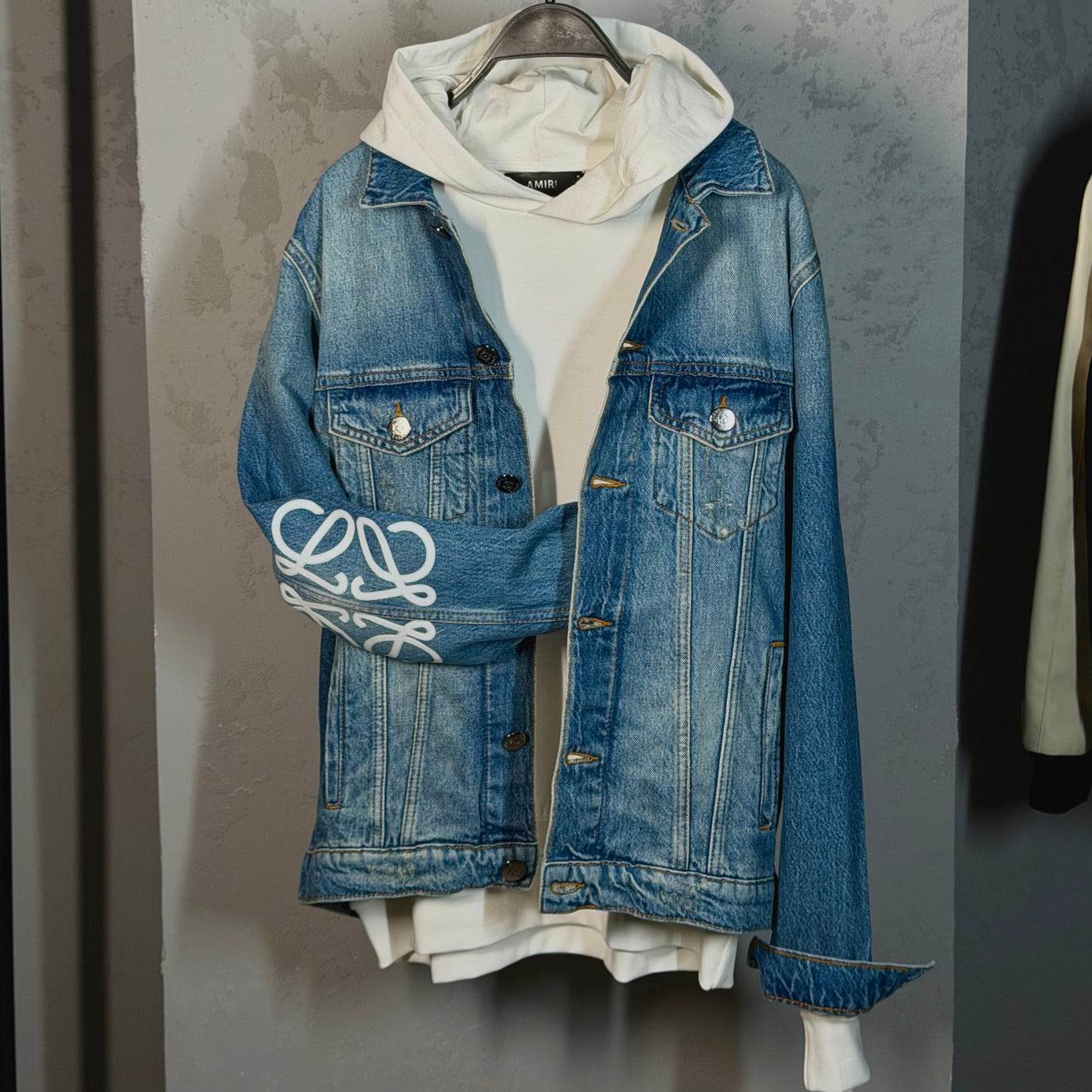 LOEWE Embroidered Logo denim jacket