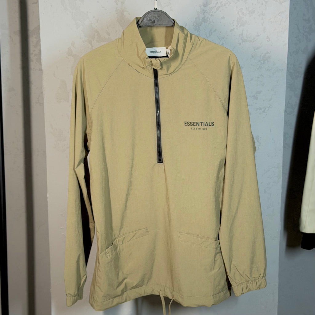 Essential Half Zip Track Jacket Sand-Beige