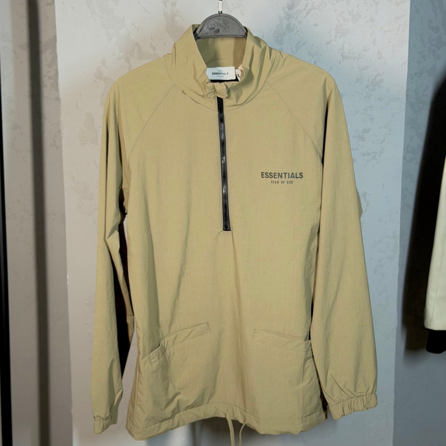 Essential Half Zip Track Jacket Sand-Beige