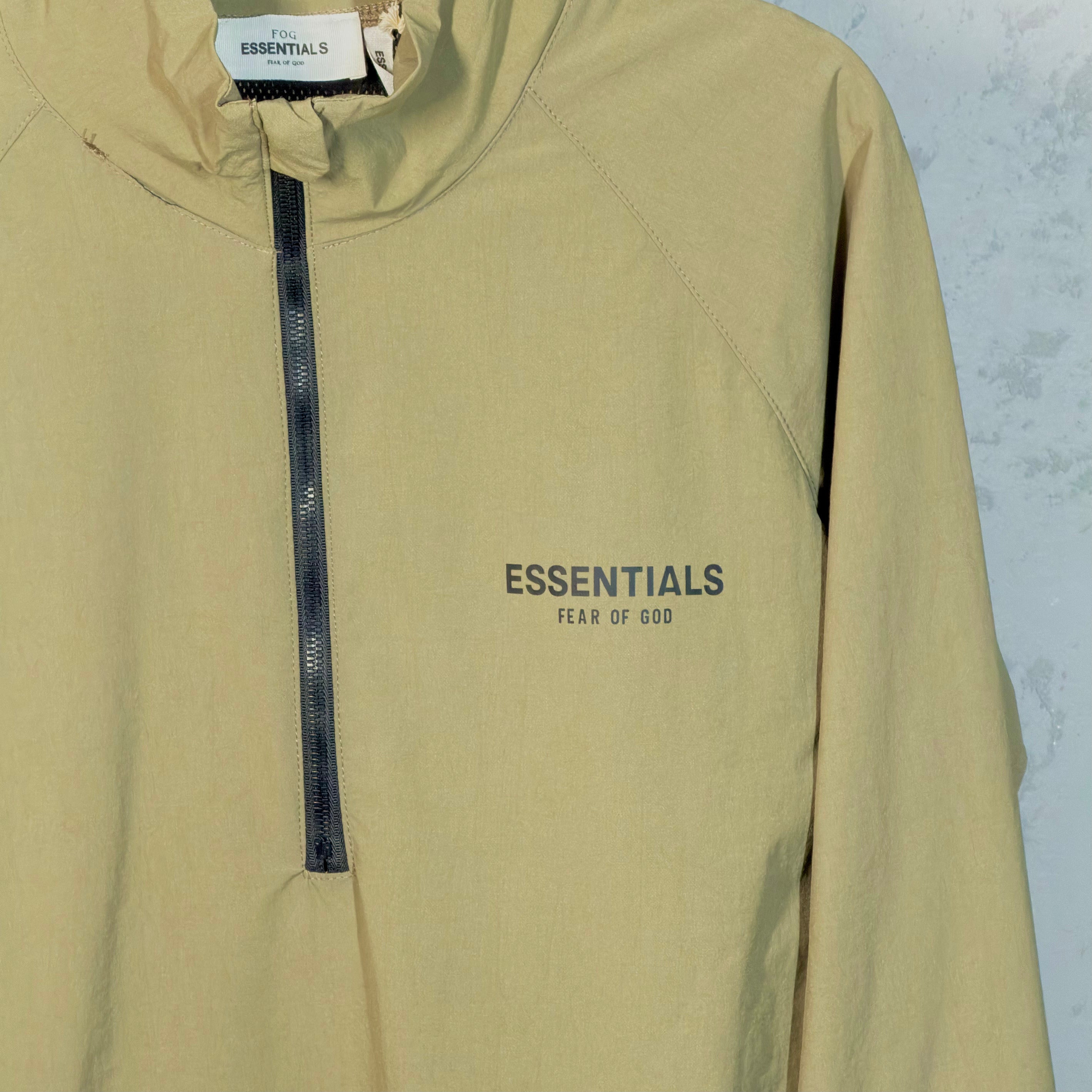 Essential Half Zip Track Jacket Sand-Beige