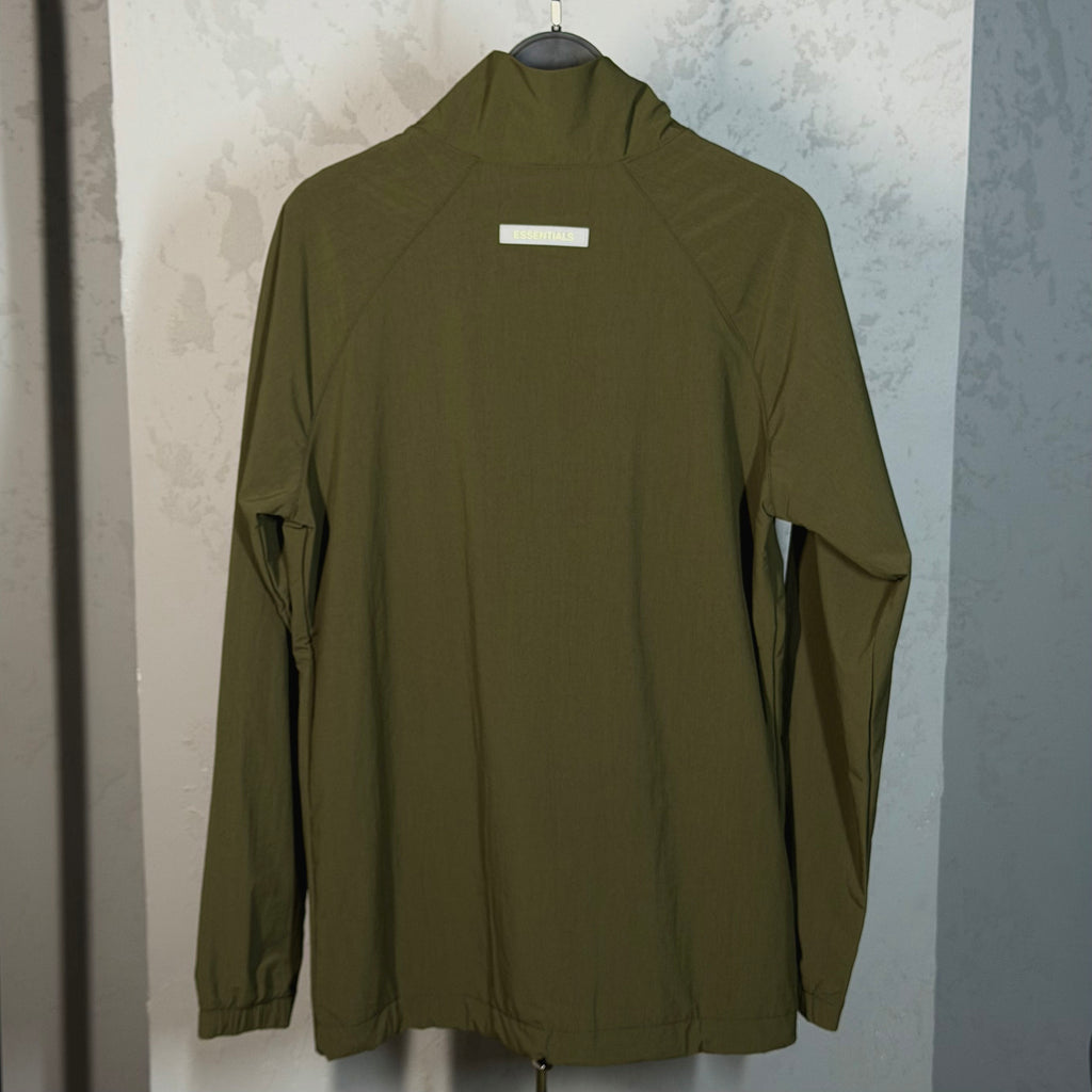 Essential Half Zip Track Jacket Olive-Green