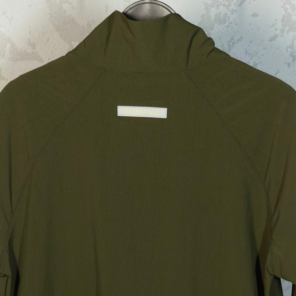 Essential Half Zip Track Jacket Olive-Green