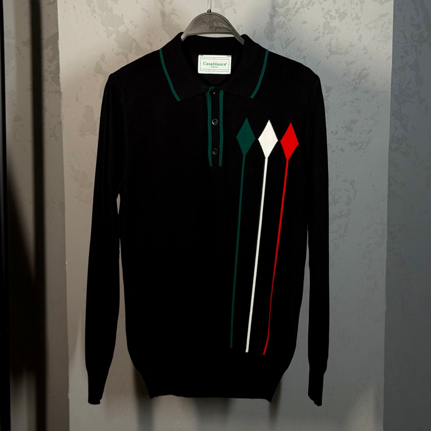 Casablanca Multi-Color Arrow Knit Polo