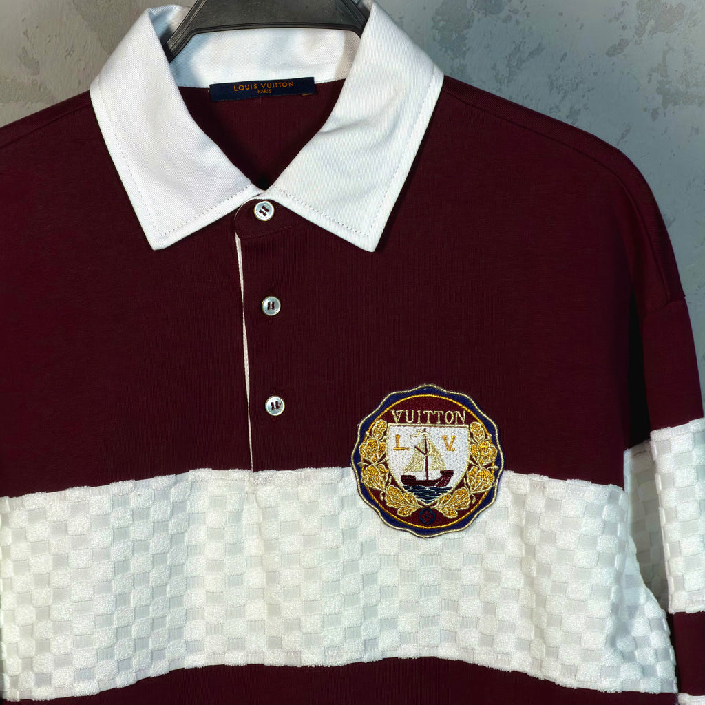 Louis Vuitton Damier Long-Sleeved Polo Shirt