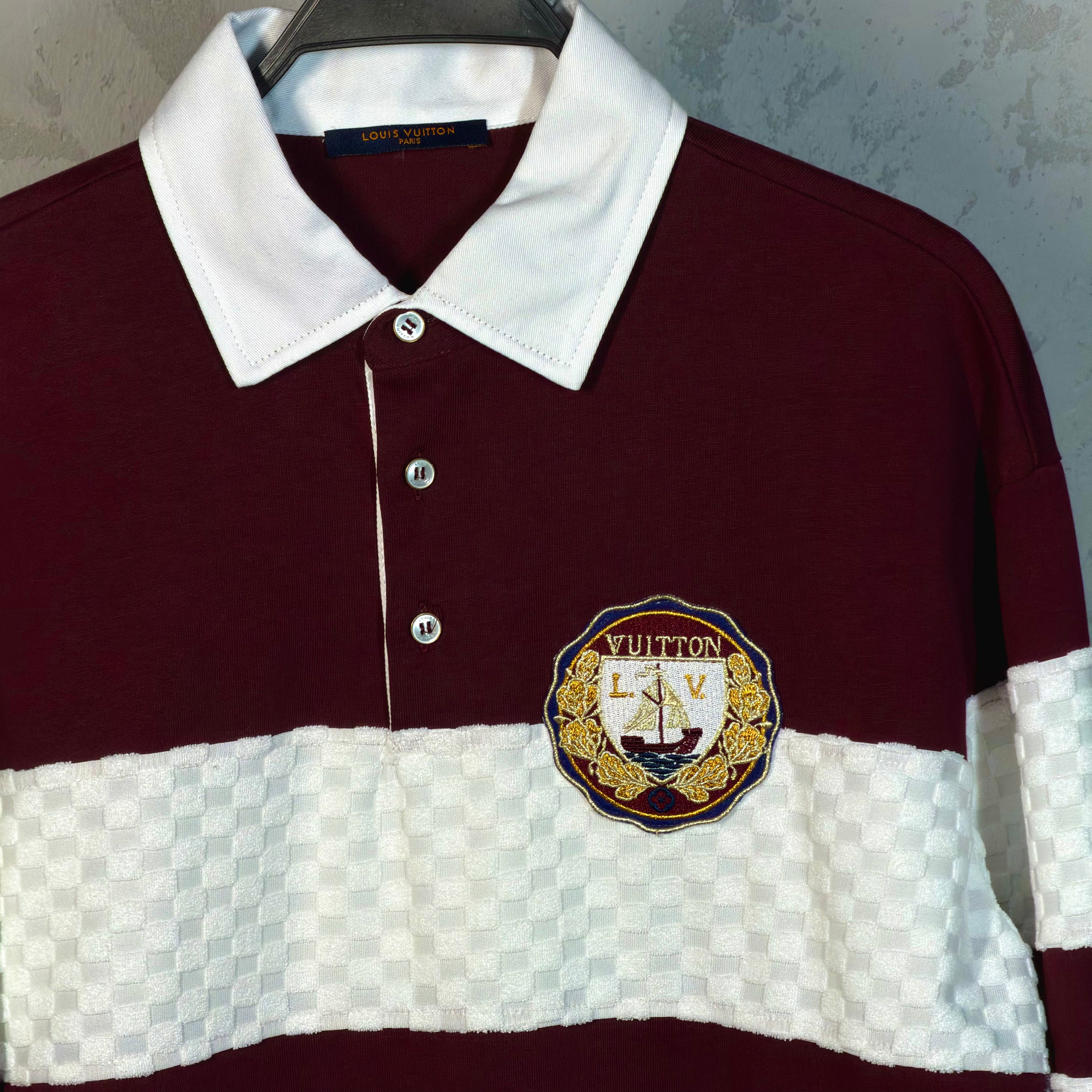 Louis Vuitton Damier Long-Sleeved Polo Shirt