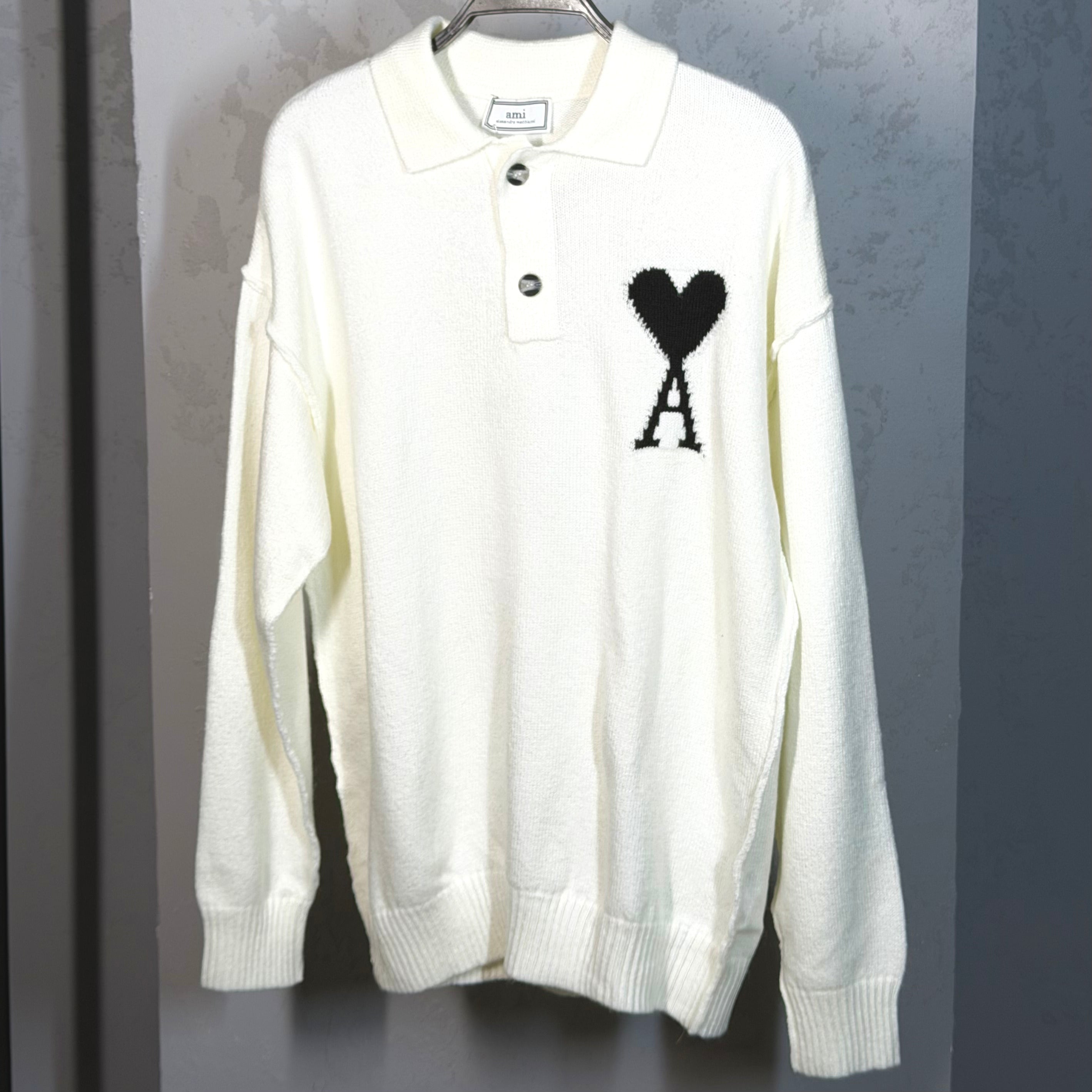 AMI Paris Polo T-shirt White