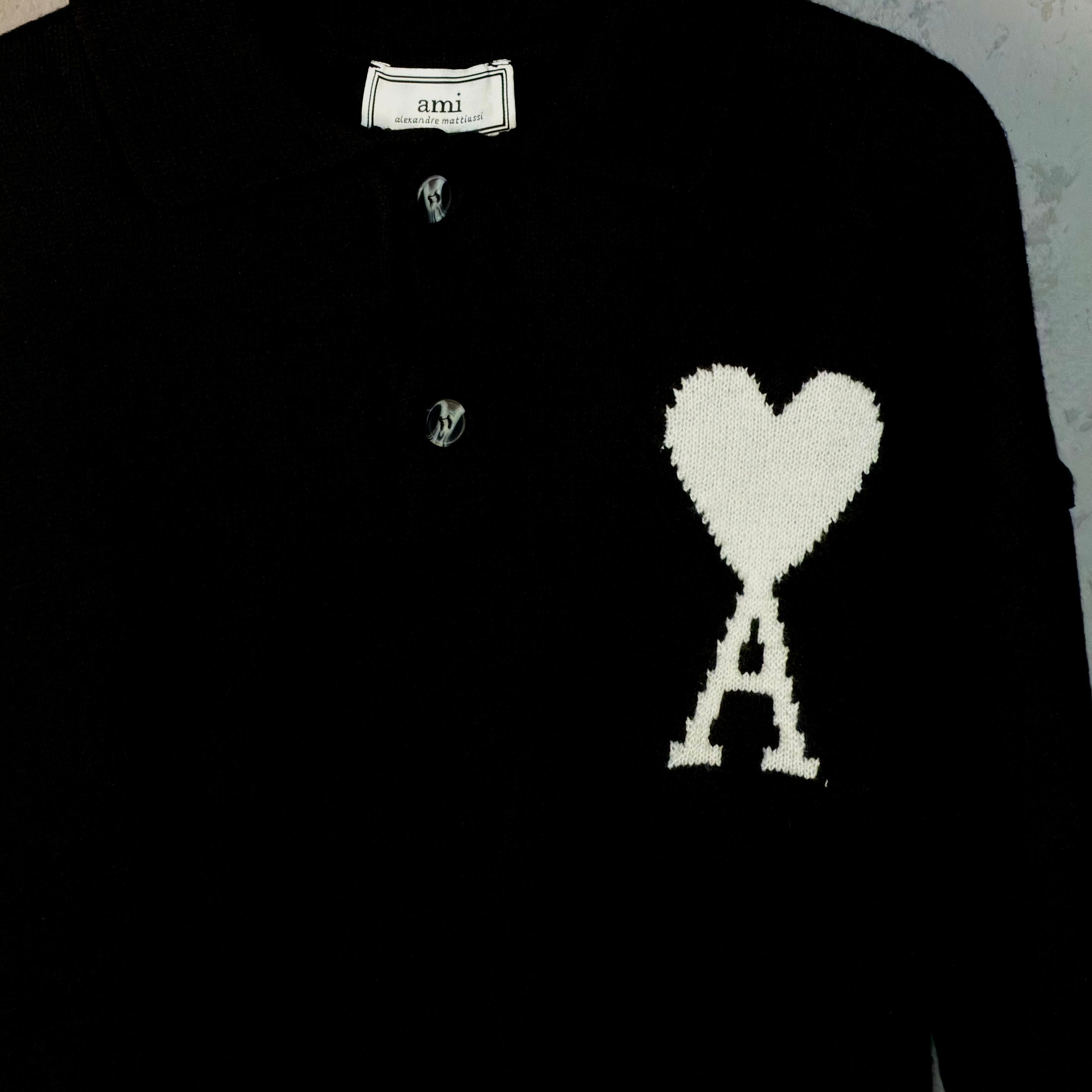 AMI Paris Polo T-shirt Black