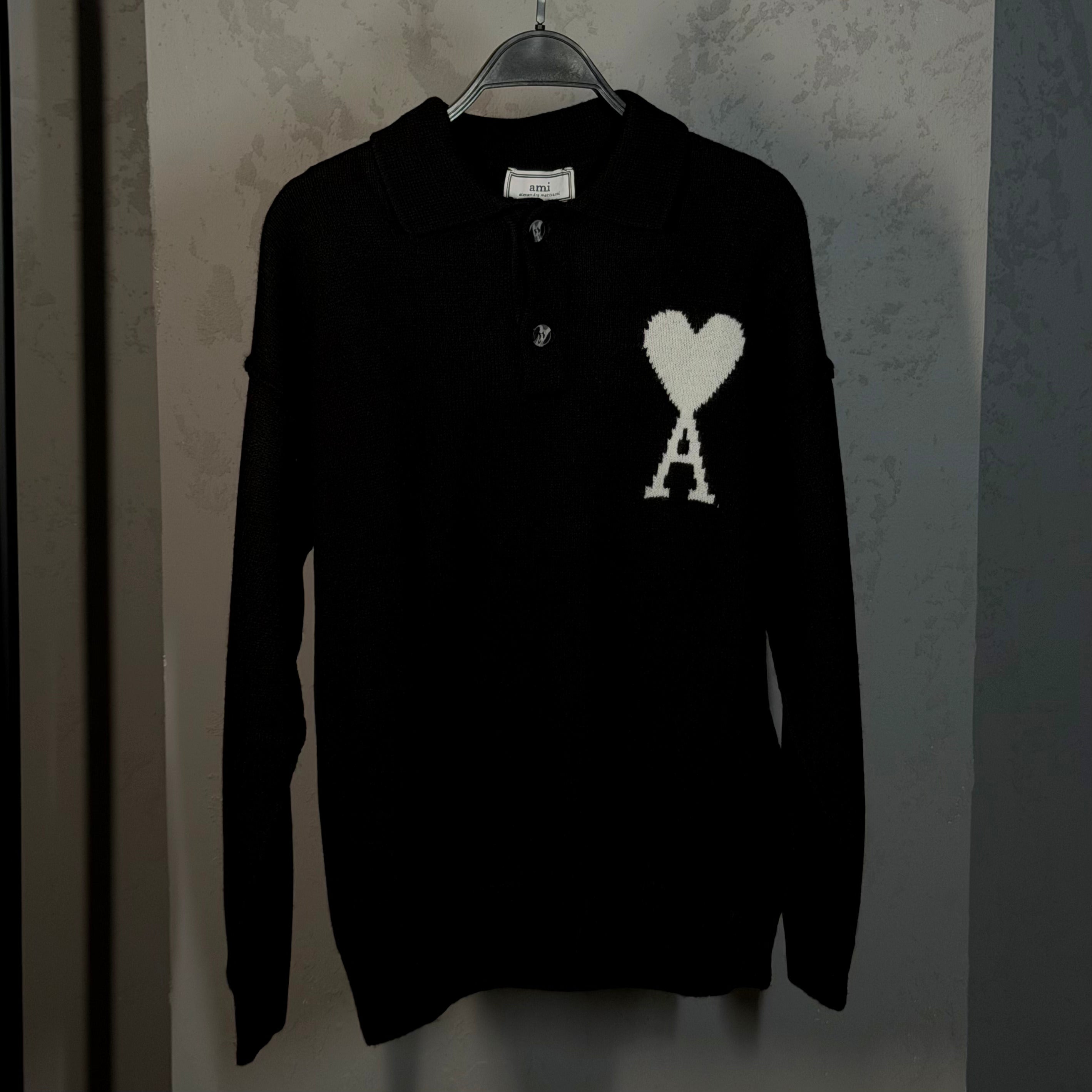 AMI Paris Polo T-shirt Black