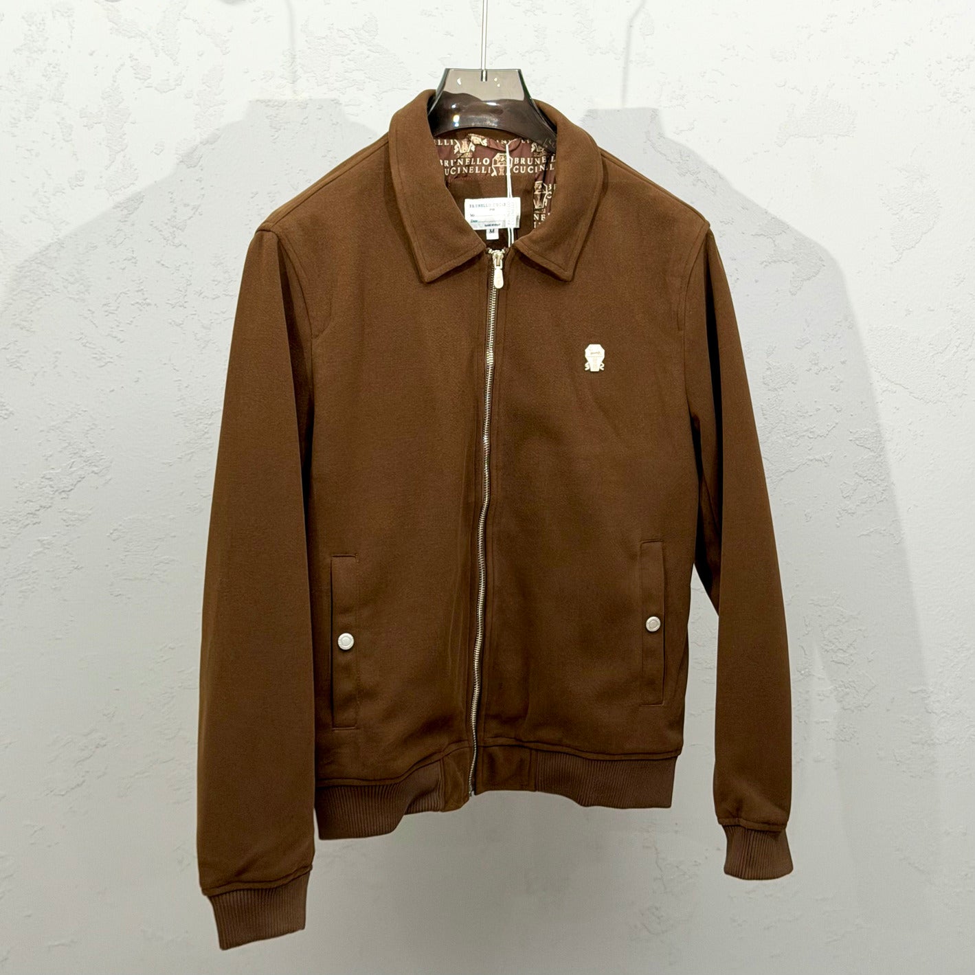 Brunello Cucinelli Wool Zip Jacket Brown