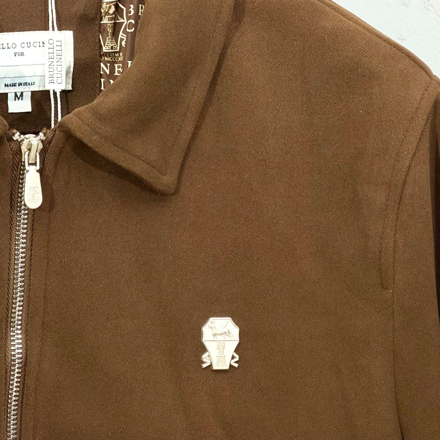Brunello Cucinelli Wool Zip Jacket Brown