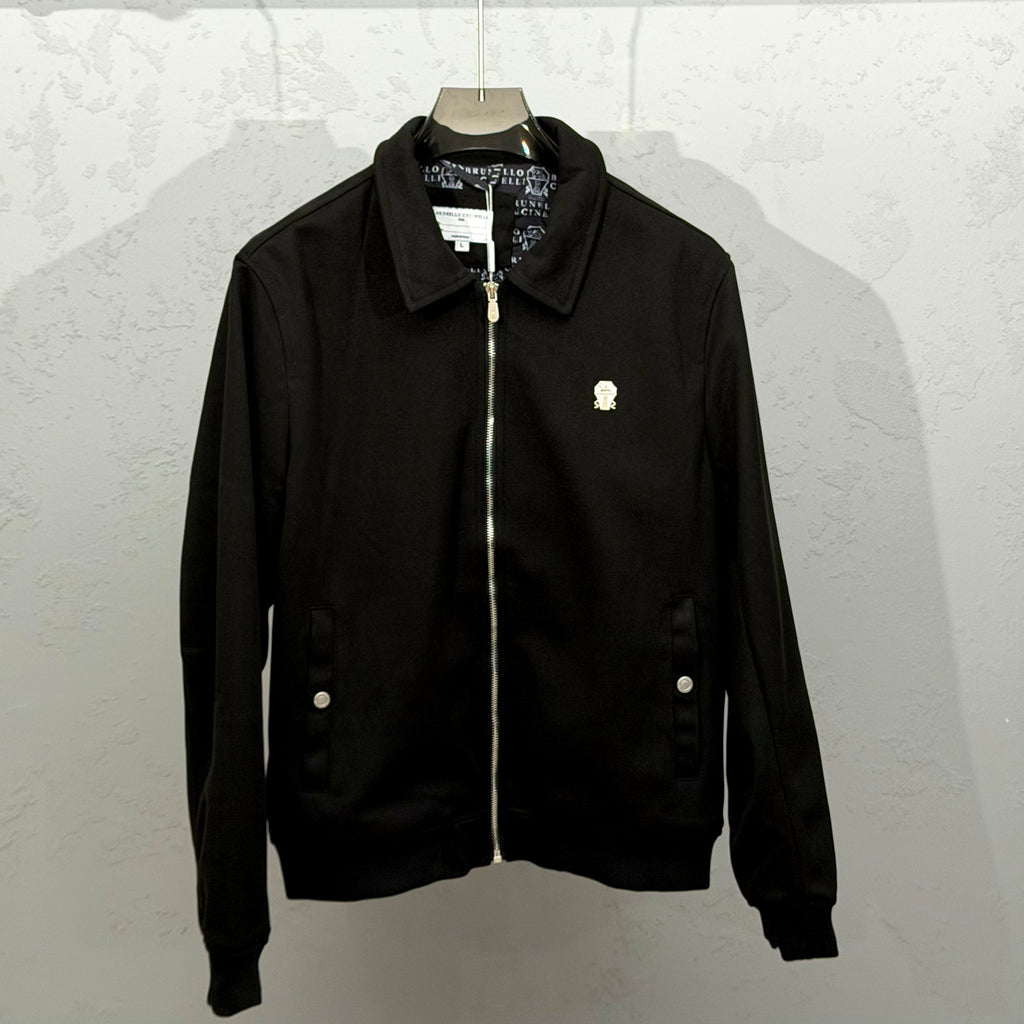 Brunello Cucinelli Black Wool Zip Jacket Black