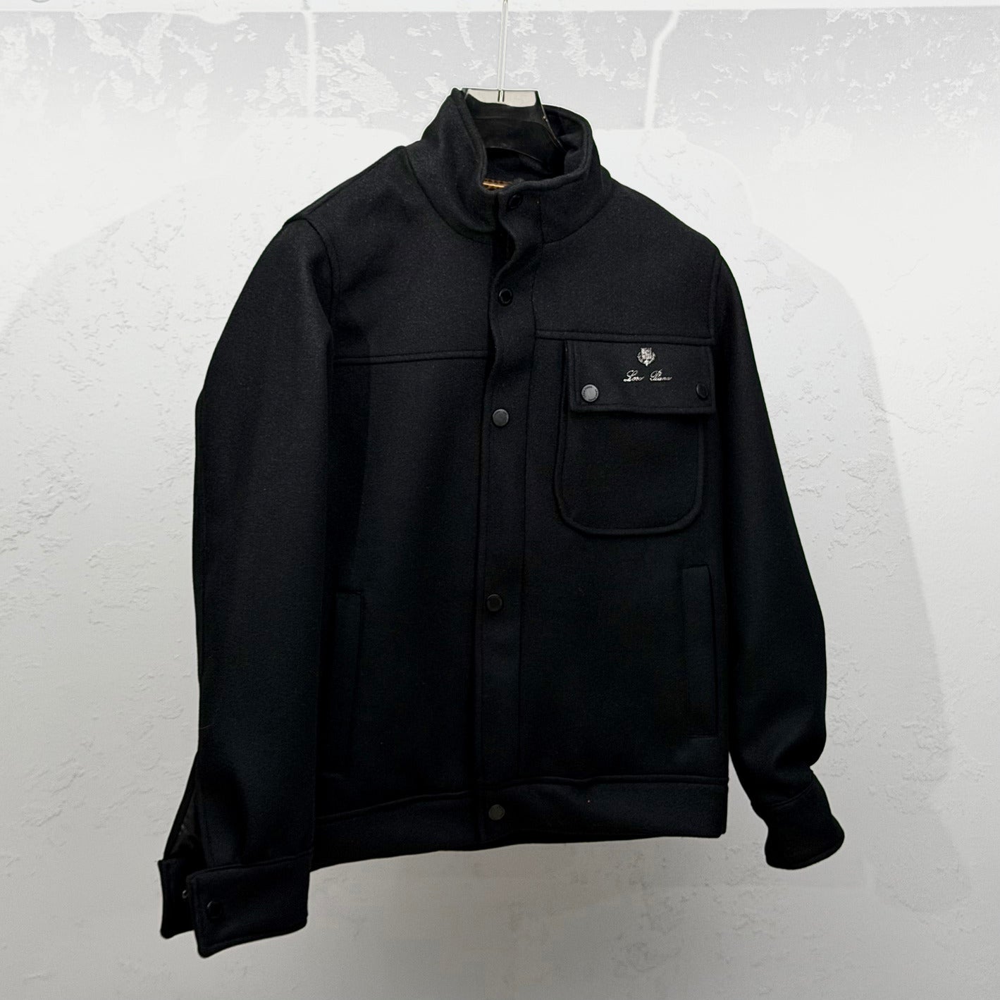 Loro Piana Black Wool Utility Jacket