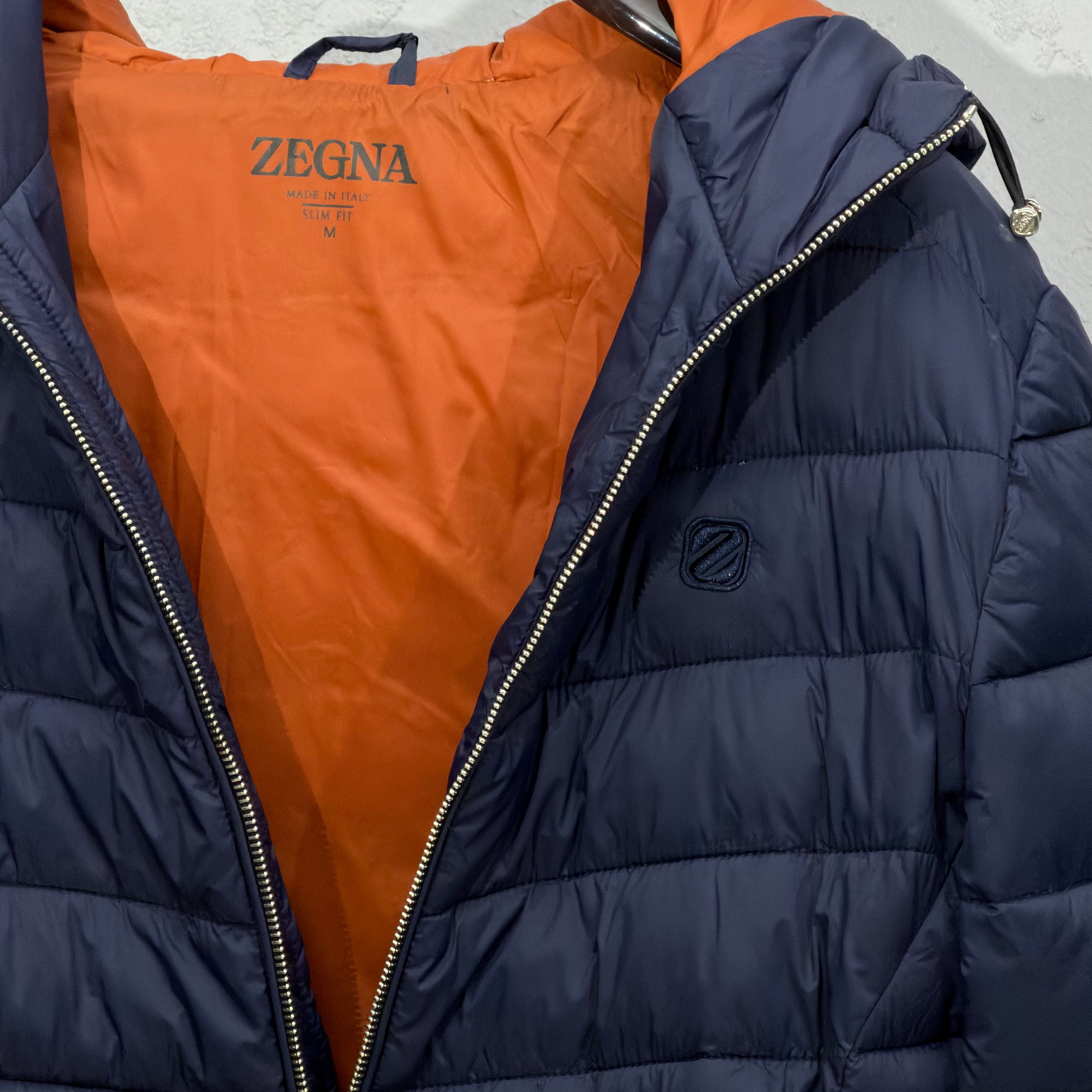 ZEGNA Lightweight Puffer Jacket Dark Blue