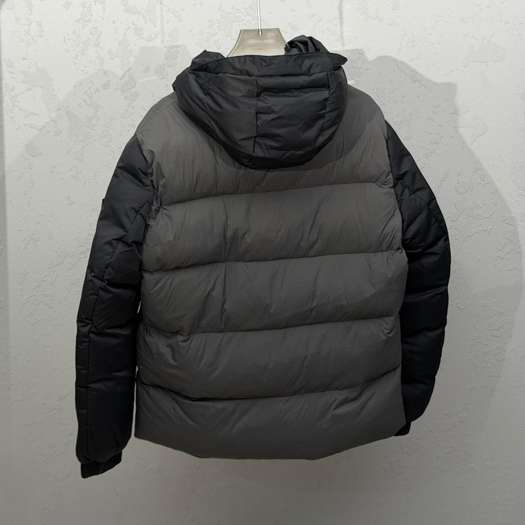 Boss Black-Grey Hooded Puffer Jacket