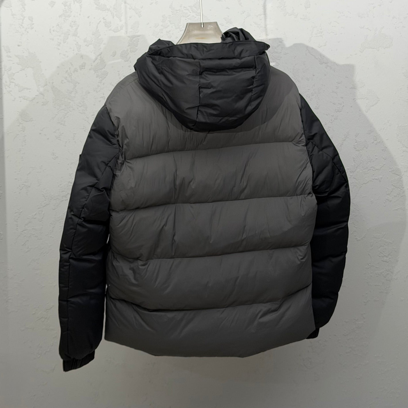 Boss Black-Grey Hooded Puffer Jacket
