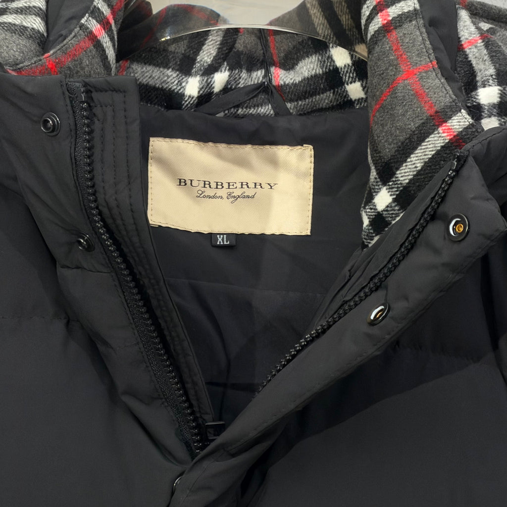 Burberry Black Hooded Down Puffer Jacket