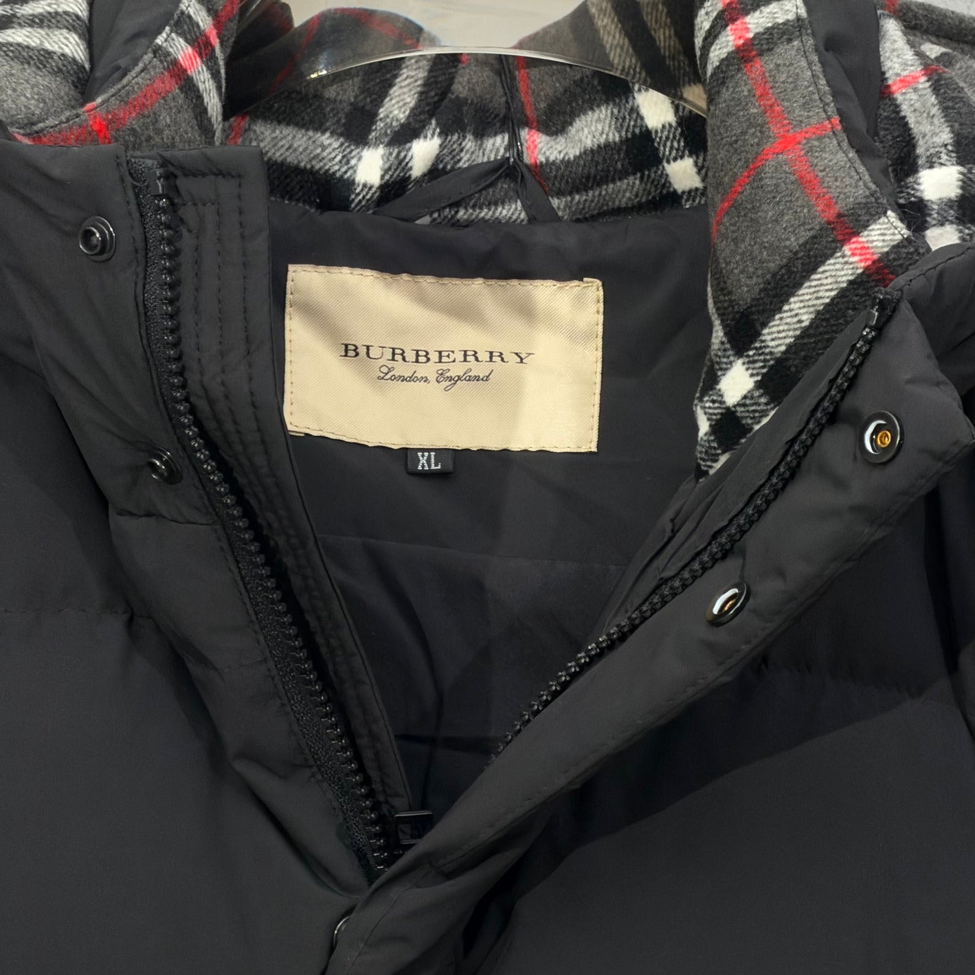 Burberry Black Hooded Down Puffer Jacket
