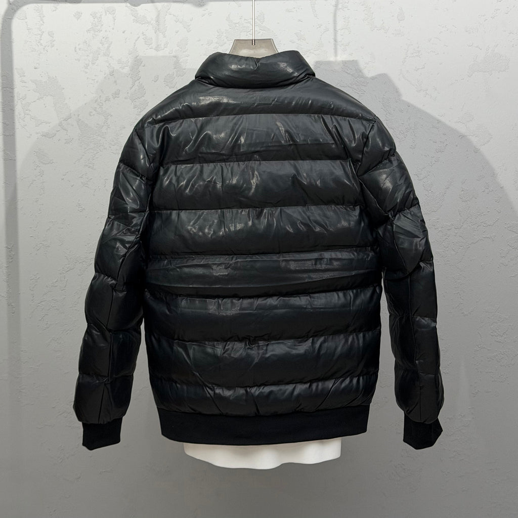 Armani Exchange Shiny Black Puffer Jacket