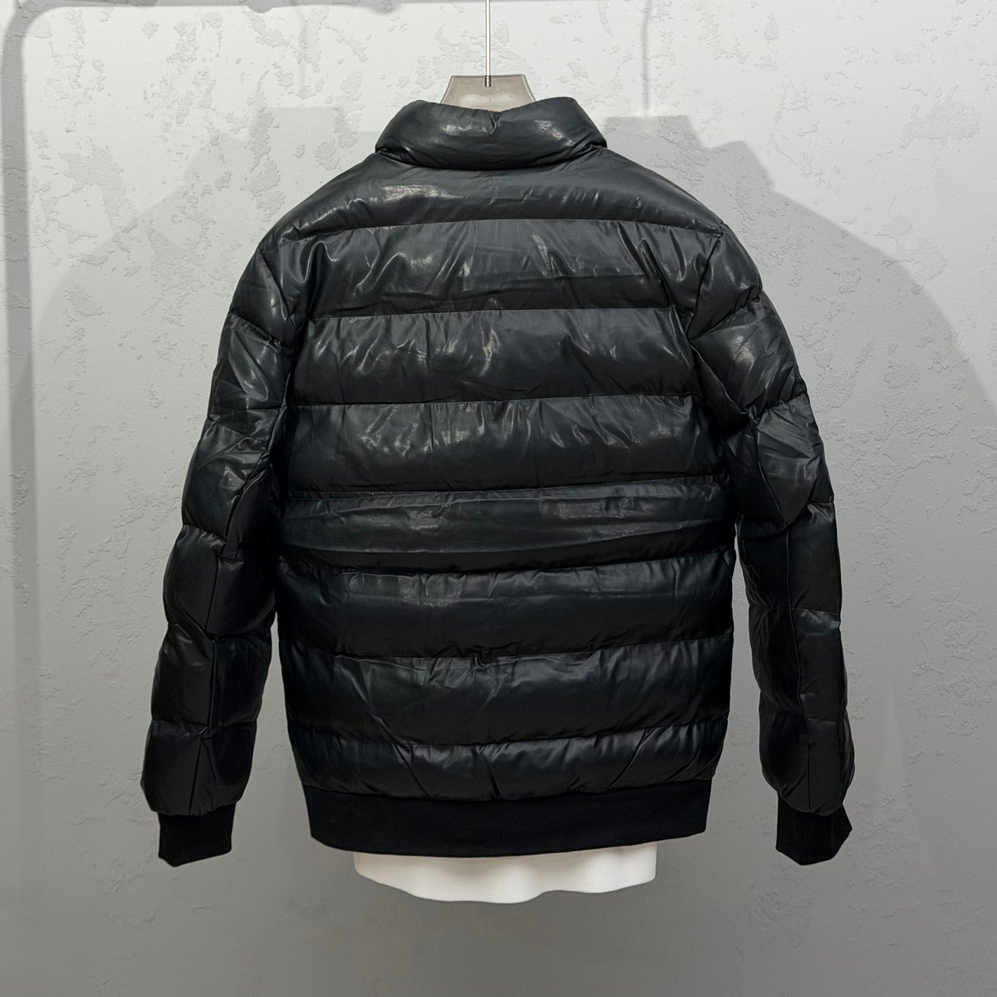 Armani Exchange Shiny Black Puffer Jacket